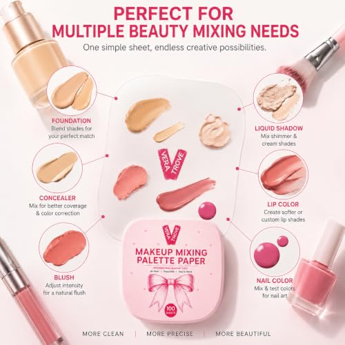 Makeup Mixing Palette Paper, Waterproof Disposable, 100 Sheets - size: 1 Pack