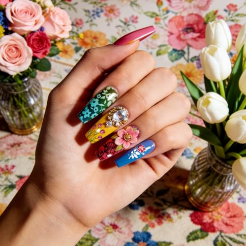 6 Sheets Nail Stamping Plate Flower Leaf Theme Nail Art Stamp - color: Flower Leaves