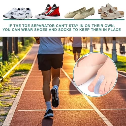 10-Pack Gel Toe Separators for Straightening Overlapping Toes, Men & Women