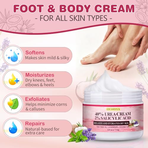 Aloe Lavender Foot Soak Set Salts Foot File Urea Cream Callus Remover