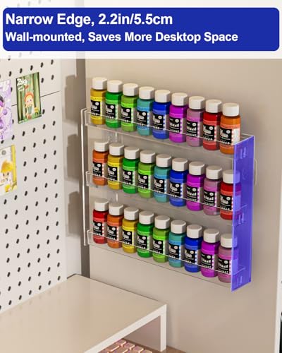 Acrylic paint organizer,Nail polish Rack,Paint Storage Holder Wall-Mount