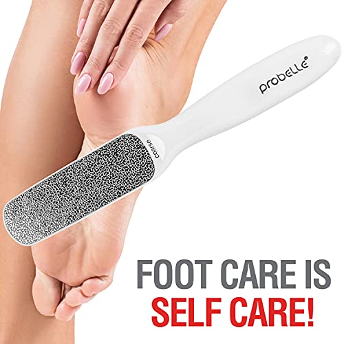 Probelle Double Sided Nickel Foot File Callus Remover, White - color: White
