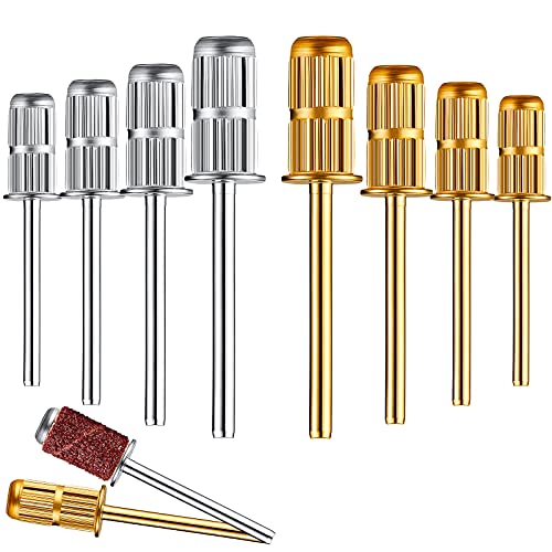 Blulu 20 Pack Small Drill Bits, Mandrel Sanding Bands Bit, Silver, Gold - color: Silver, Gold