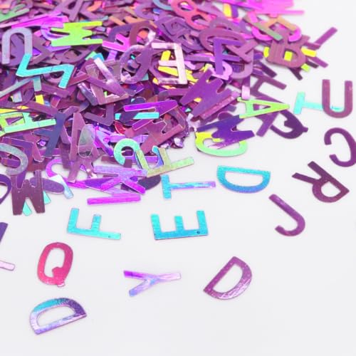 Holographic Letter Number Glitter Flakes Alphabet Nail Sequins 6 Grids - color: Style05