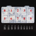 Beuniar Acrylic Nail Tips Clear 500Pcs French Artificial False Tip for Manicure Nails Art Salons & Home DIY - color: Clear