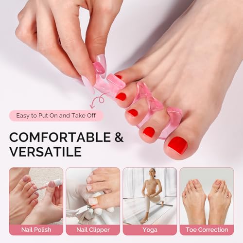 MelodySusie 6 Pcs Silicone Toe Separators, Toe Spacers for Pedicure - size: 6Pcs