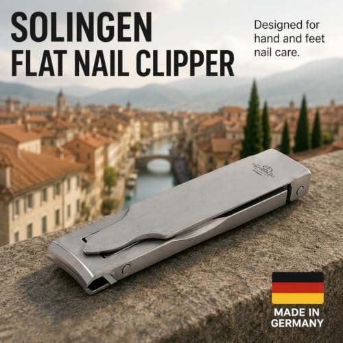 French Style Extra Flat Matte Finish Nail Clipper by F. Hammann, Germany