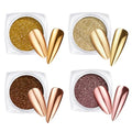 Beetles Metallic Chrome Nail Powder Mirror Effect 4 colors Gold - color: B - Gold-4