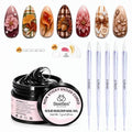 Beetles 3D Gel Nail Art 5PCS Nail Art Dotting Tools Set,3D Sculpting Gel - color: C-Purple-5