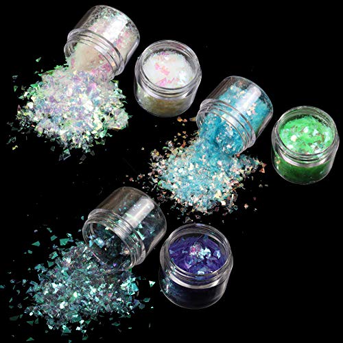 Allstarry 12 Colors Mermaid Nail Chunky Glitter - color: Mermaid Glitter