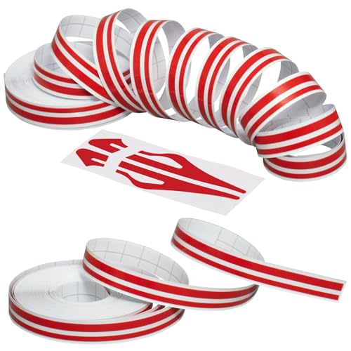 Spurtar Car Pinstripe Tape, 2 Rolls x 32Ft Red Racing Stripes Automotive - color: red