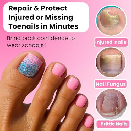 GlimightyX Natural Curve Toe Dual Forms for Polygel, 14 Sizes 140 Pcs