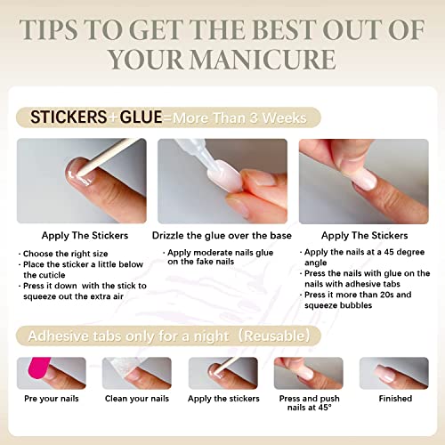 Brown Almond Shaped Nails, Medium Length, 24pcs Press On False Nails, Reusable, No UV Light Needed - color: glossy brown