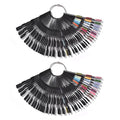 300 Tips Black Nail Swatch Sticks 3 in 1 Nail Display Sticks - color: Black