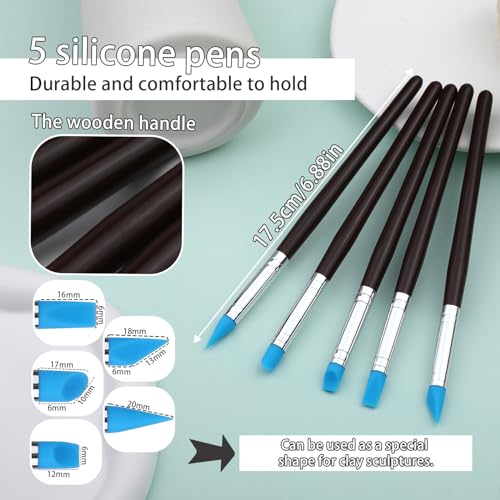 Silicone Sculpting Tools, Pottery Tools, Clay Tools, Clay Sculpting Tools - color: Color A