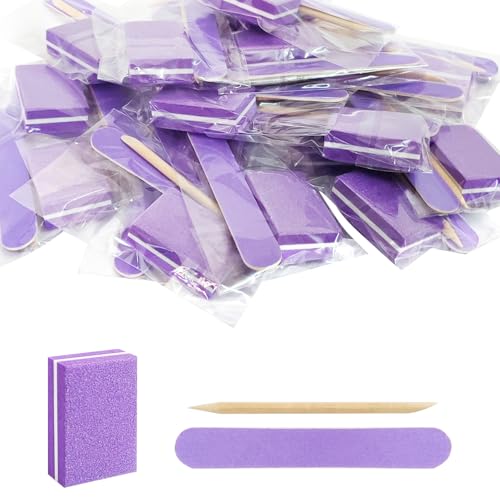 Lokyango Disposable Manicure Tool Kit (Purple, Count, 20, 80/100 Grit) - color: Purple