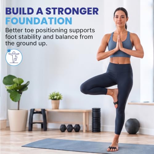 Spacer Mobility Toe Spacer, 4-Loop Silicone Toe Separators for Men & Women - size: 4-Loop