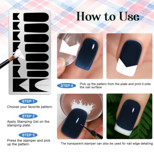 6 Sheets Nail Stamping Plate Basic Design Nail Art Stamp - color: Basic Design