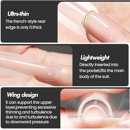 Sandwich Nail Dual Forms - 240Pcs | Almond Round Shape Nail Extension Kit with Alignment Guides | Reusable Mold for Builder Gel & Polygel (Almond round) - color: Almond round
