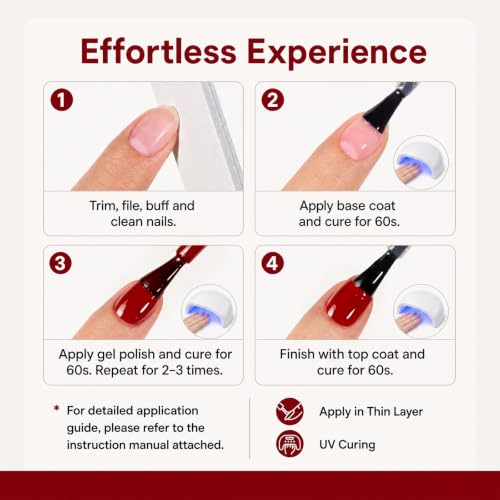 Beetles Red Gel Nail Polish, 15ml Classic Red Soak Off UV Gel Polish - color: C - Red | My Signature