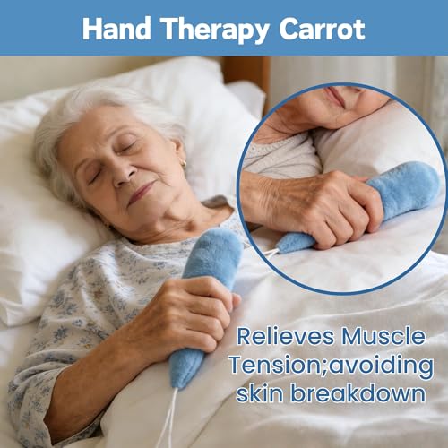 Hand Contracture Cushion,Carrot Palm Protector, Pull String, 2Pack