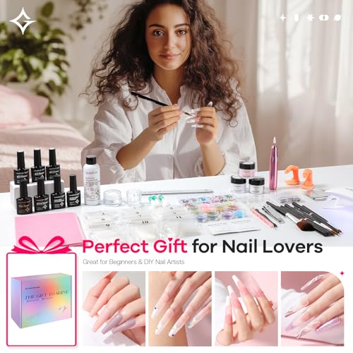 Glamonade Acrylic Nail Kit for Beginners: Prep to Finish Home Practice DIY - size: 600Pcs