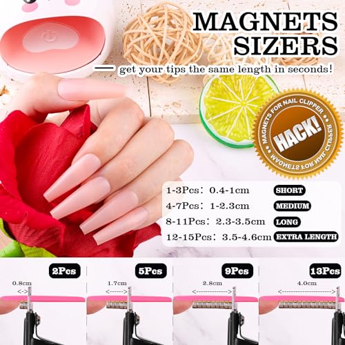 Black Premium Adjustable Nail Clippers with Magnets Sizers Nail Tip Cutter - color: 01 Violet Red, size: Samll Handle