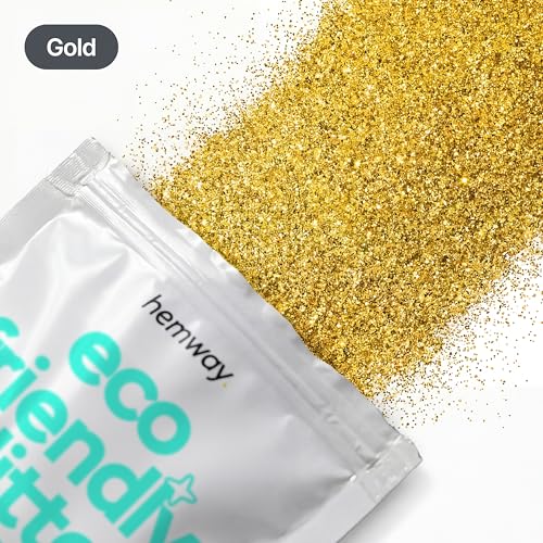 Hemway Biodegradable Glitter Gold 3.5oz Eco Friendly Fine - color: Gold, size: Fine (1/64" 0.015" 0.4mm)