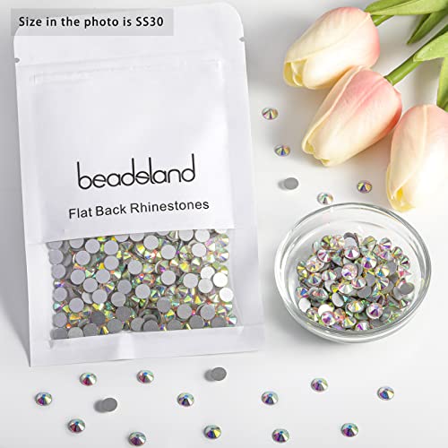 Beadsland Flat Back Crystal Rhinestones,Crystal AB, SS30, 288pcs - color: Crystal AB, size: SS30/288pcs