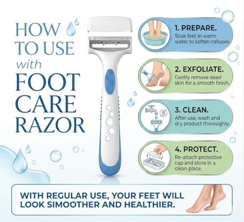 Foot Care Callus Remover, Foot Shaver & Rasp, Hard Skin Remover Pedicure Tool for Wet & Dry Feet, Long Lasting Foot Buffer, Original Korean Product