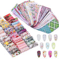 300 Sheets Nail Foil Transfer Sheets Flower Lace Leopard Aurora Nail Foils