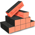 Maryton Nail Buffer Sanding Blocks, 80/80 Grit for Acrylic Nails, 10PCS - color: Black Orange