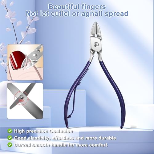 Manicure Set, 30 in 1 Manicure Set Professional, Andrea Nail Care kit, Nail Clipper Set, Pedicure kit with Deluxe Travel Nail kit Leather Bag, Nail Clippers (Blue) - color: 30 in 1 Blue