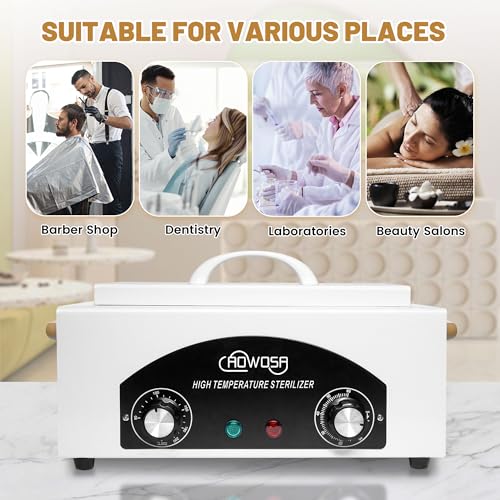 High Temperature Metal Tool Cleaning Box for Beauty Hair Nail Metal Tool - color: White