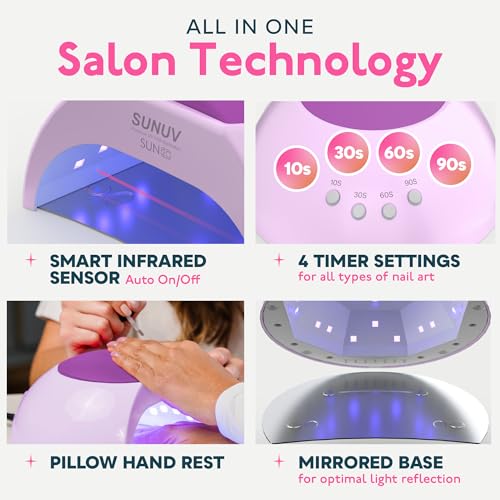 SUNUV UV Light for Gel Nails, Nail Dryer for Nail Polish SUN2C Purple - color: Purple