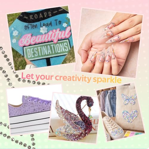 56000Pcs Resin Jelly Rhinestones 56 Colors Nail Gems Bedazzling Kit
