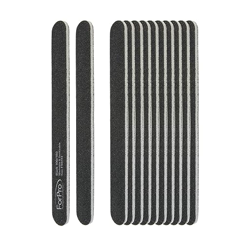 ForPro Foam Board Nail Files, 12-Count, 100/180 Grit, Black - size: 12 Count