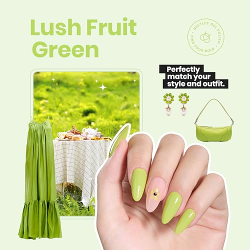 Beetles Lush Fruit Green Nail Polish, Lime Green Nail Polish Quick Dry - color: Lush Fruit Green