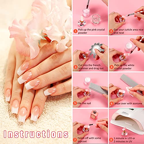 Honoson 3 Pcs Acrylic Nails Tool Kit French Tip Nail Tool Set, Silver