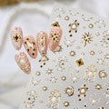 Gold Moon Star Nail Stickers Celestial Self‑Adhesive Nail Art Decals - color: Color-02