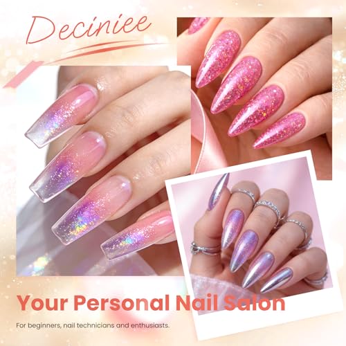 Acrylic Nail Kit for Beginners with Everything in Storage Bag, Bling Sliver - color: Single Silver