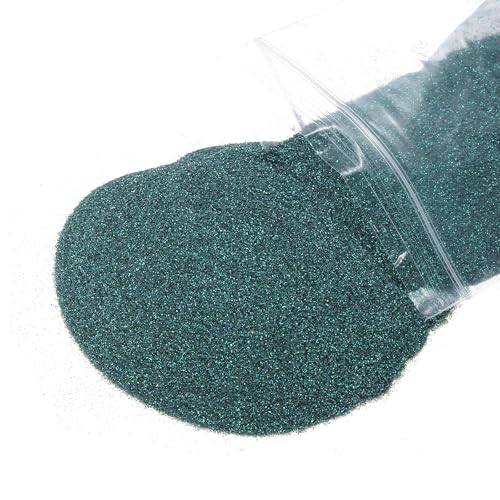 HARFINGTON 2Pcs Ultra Fine Glitter 1/128" Powder Metallic Resin Dark Green - color: Iridescent Dark Green