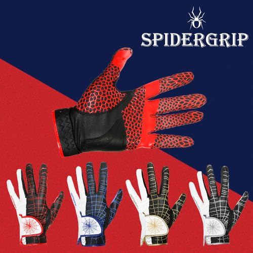 Spider Grip Men's Golf Glove - color: Red, size: Men Small (22)