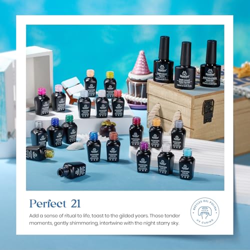 Beetles Gel Nail Polish Set, 20 Pcs Neon Nail Gel Polish Set - color: 20Pcs Neon Nude Orange