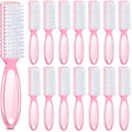 Patelai 15 Pieces Nail Brush Handle Grip for Fingernail Toe Scrub Cleaning - color: Pink