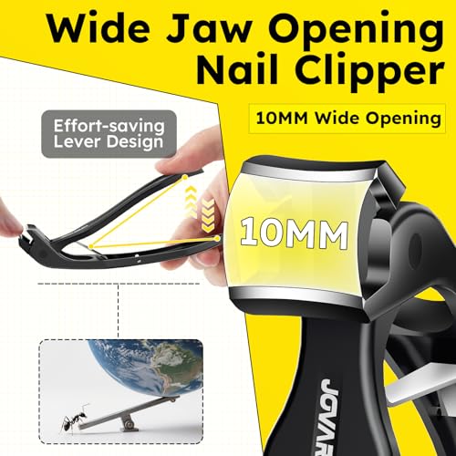 Nail Clippers for Seniors, Heavy Duty Long Handle Ingrown Toenail Clippers - size: Angled Head 6pcs