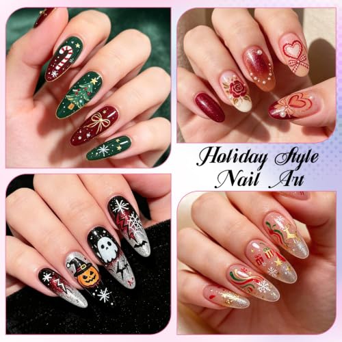 12 Colors Nail Art Pens Set, TOROKOM Nail Art Markers 3D Nail Polish Pens - color: 12 Color-A