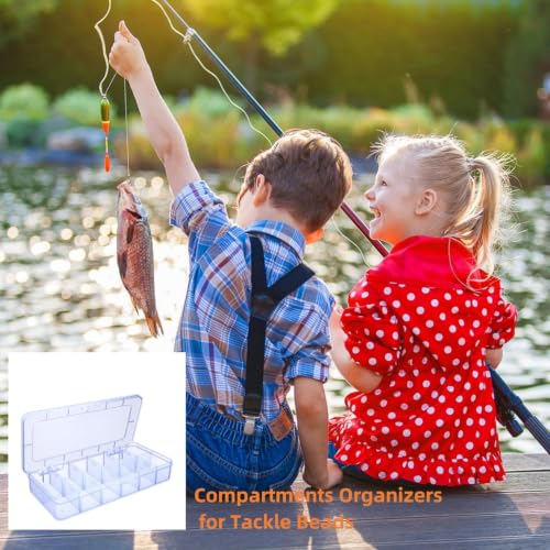 SRNYJAO Plastic Organizer Box,Clear Tackle Box Organizer Compartment - color: clear, size: 12 Grids