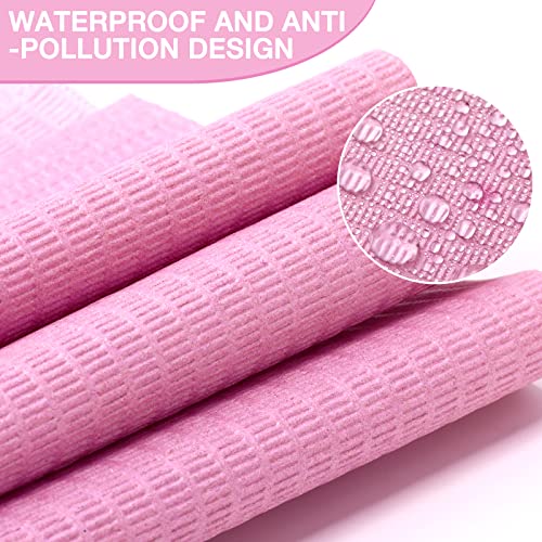 Newwiee 250 Pcs Disposable Nail Table Towels Mat, 13'' x 18'' Patient Bibs 3 Ply Waterproof Tattoo Bibs Nail Towels Paper Tray Covers Clean Pads Tattoo Supplies (Pink) - color: Pink