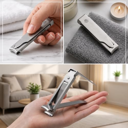 French Style Extra Flat Matte Finish Nail Clipper by F. Hammann, Germany